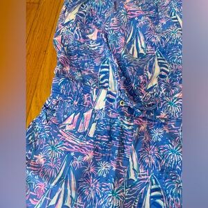 Lilly Pulitzer Jace Strapless Romper Sailabration Patriotic July 4th XS